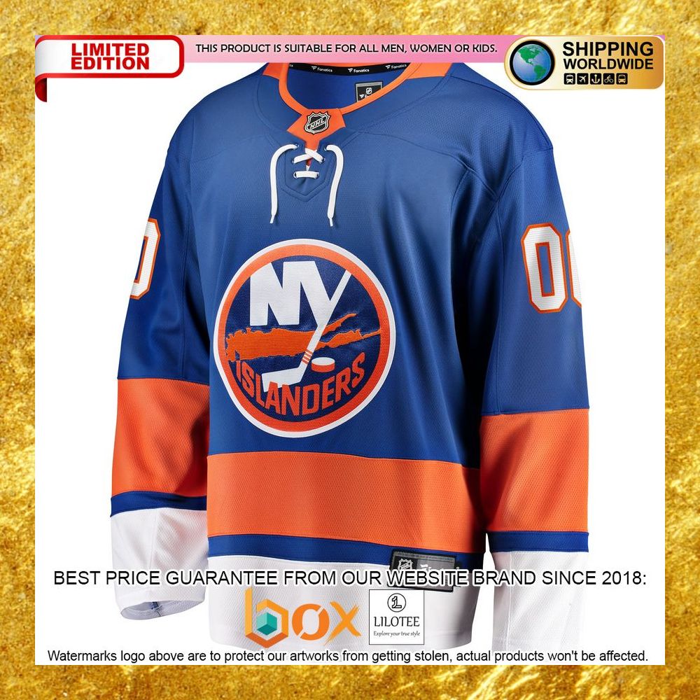 NEW Personalized New York Islanders Home Blue Hockey Jersey 7