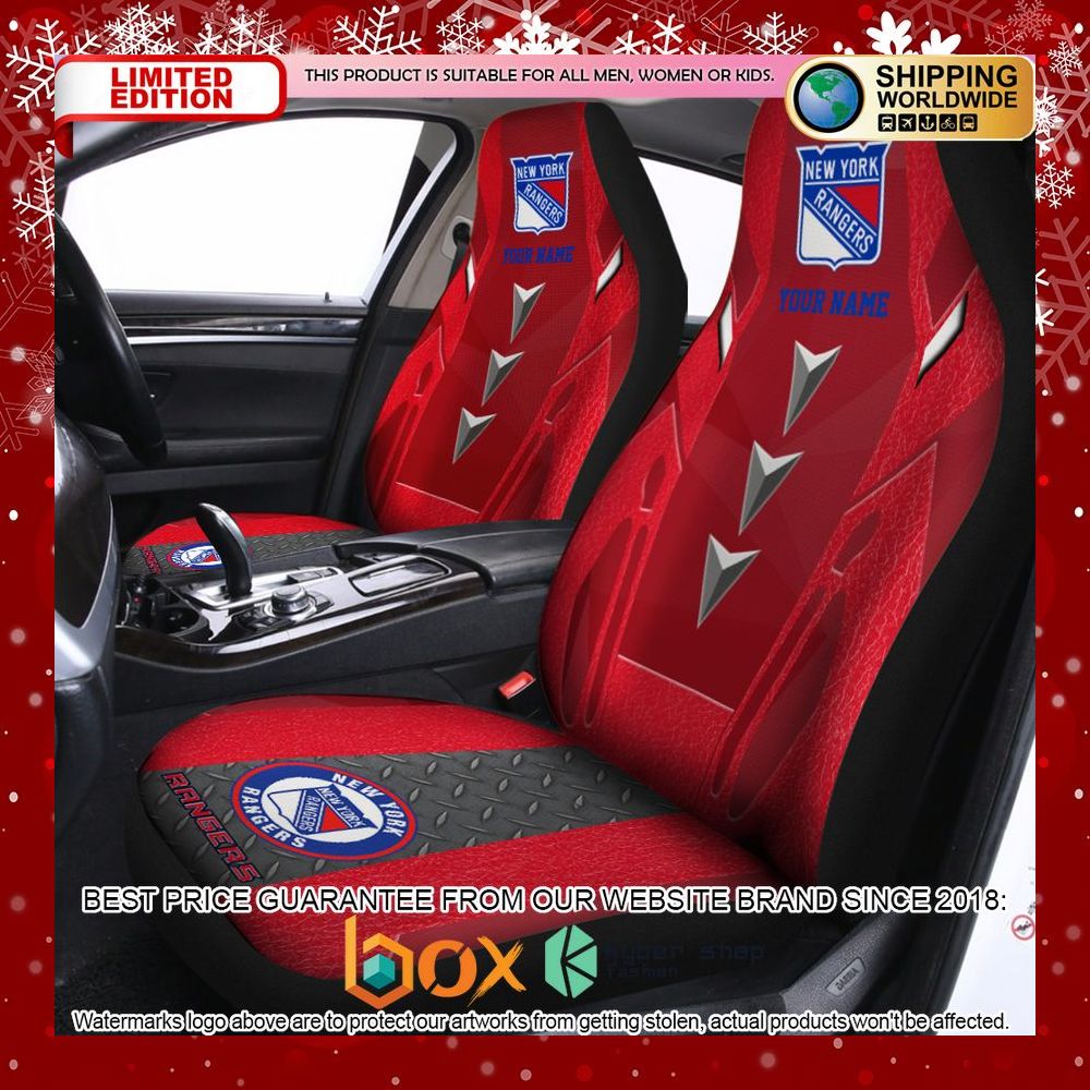 BEST Personalized New York Rangers Car Seat Covers 12