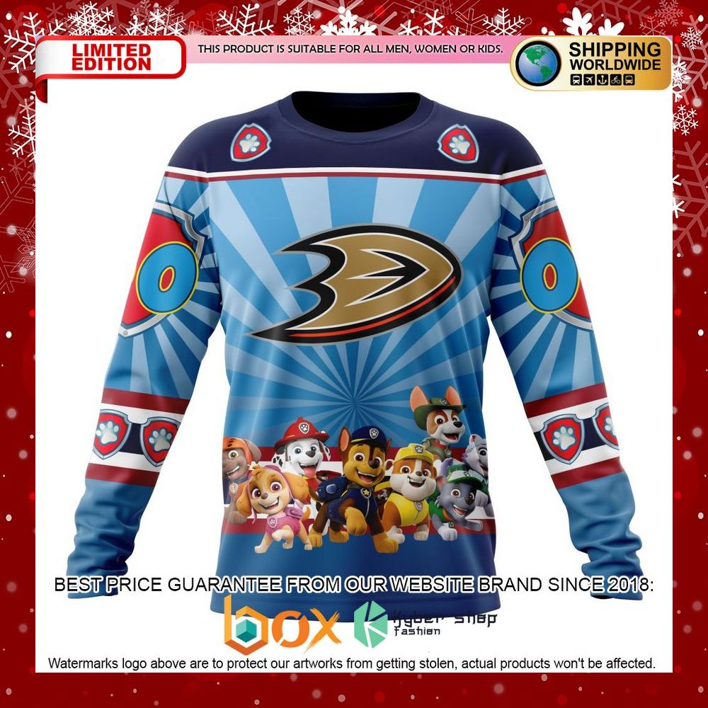 NEW NHL Anaheim Ducks Special Paw Patrol Kits Custom Shirt 15