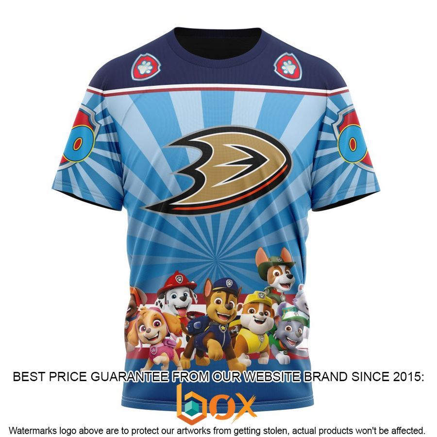 NEW NHL Anaheim Ducks Special Paw Patrol Kits Custom Shirt 8