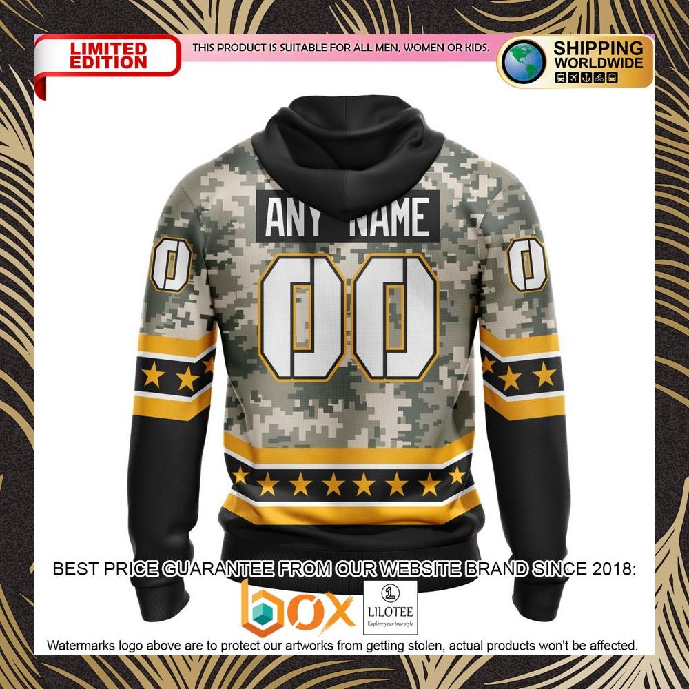 BEST NHL Boston Bruins Honor Military With Camo Color Personalized 3D Shirt, Hoodie 3