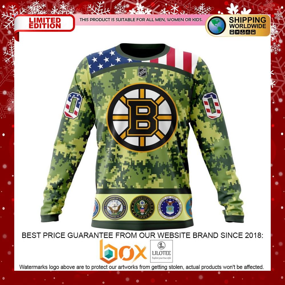 HOT Boston Bruins Honor Military With Camo CUSTOM Shirt, Hoodie 6