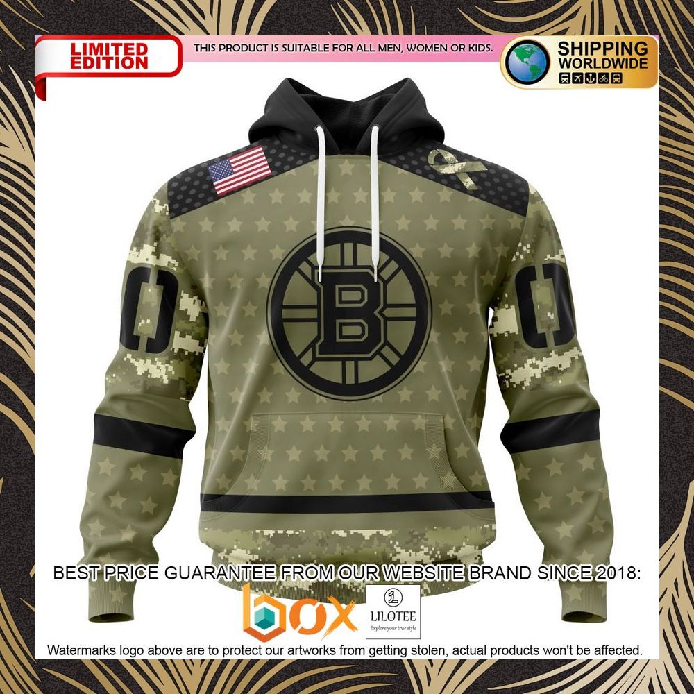 BEST NHL Boston Bruins Special Camo Military Appreciation Personalized 3D Shirt, Hoodie 1