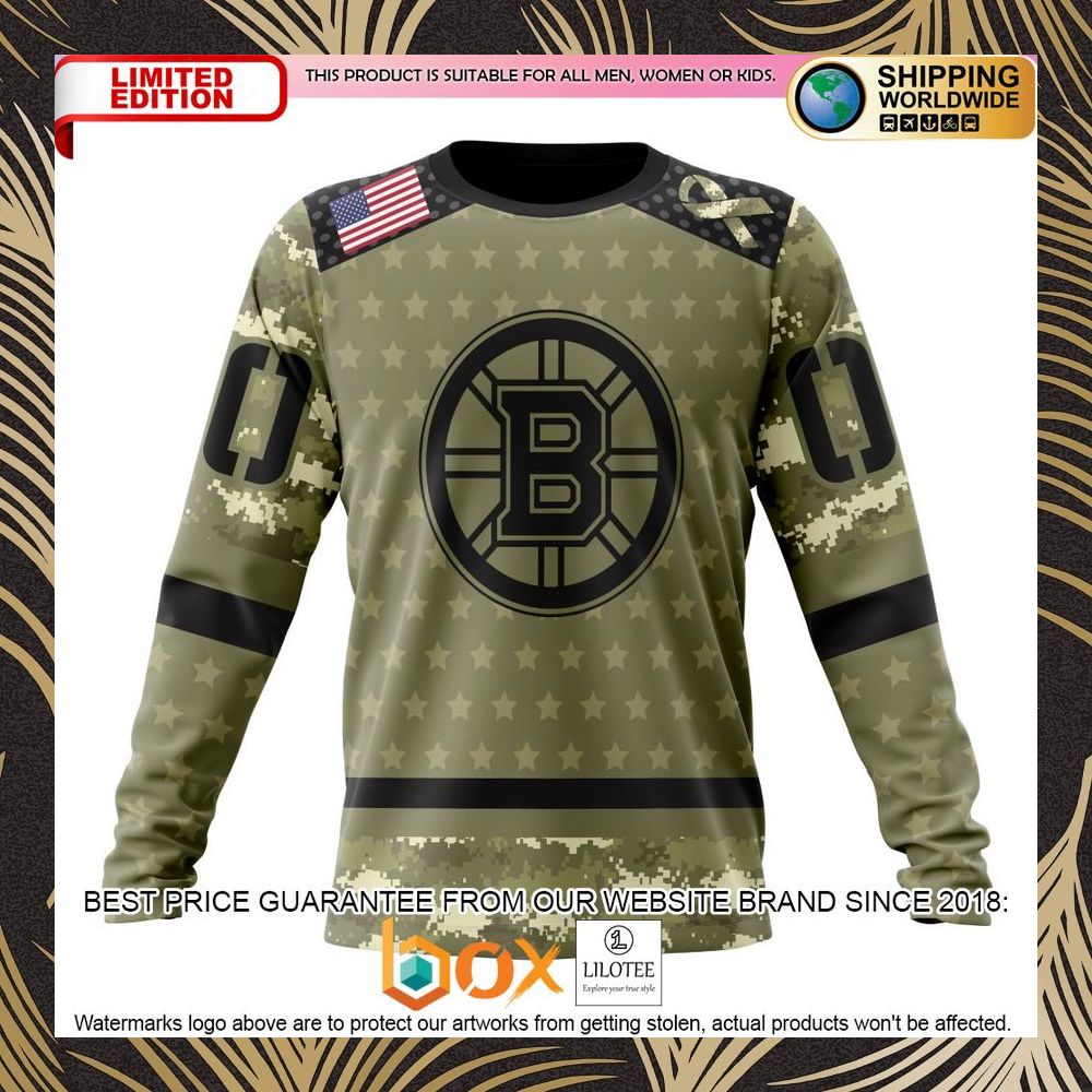 BEST NHL Boston Bruins Special Camo Military Appreciation Personalized 3D Shirt, Hoodie 6