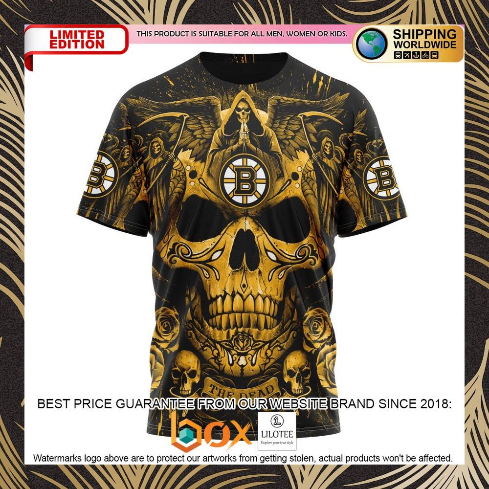 BEST NHL Boston Bruins Special Design With Skull Art ST2203 Personalized 3D Shirt, Hoodie 8