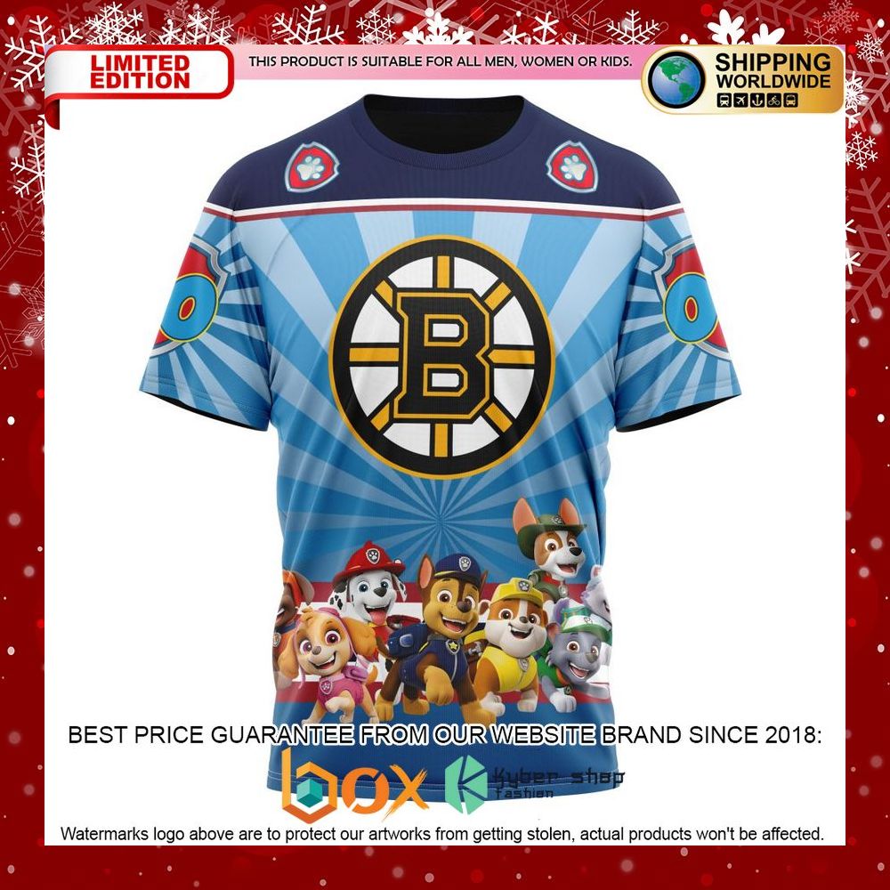 NEW NHL Boston Bruins Special Paw Patrol Kits Custom Shirt 17
