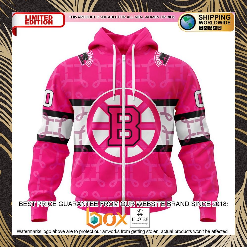BEST NHL Boston Bruins Specialized Design I Pink I Can! IN OCTOBER WE WEAR PINK BREAST CANCER Personalized 3D Shirt, Hoodie 2
