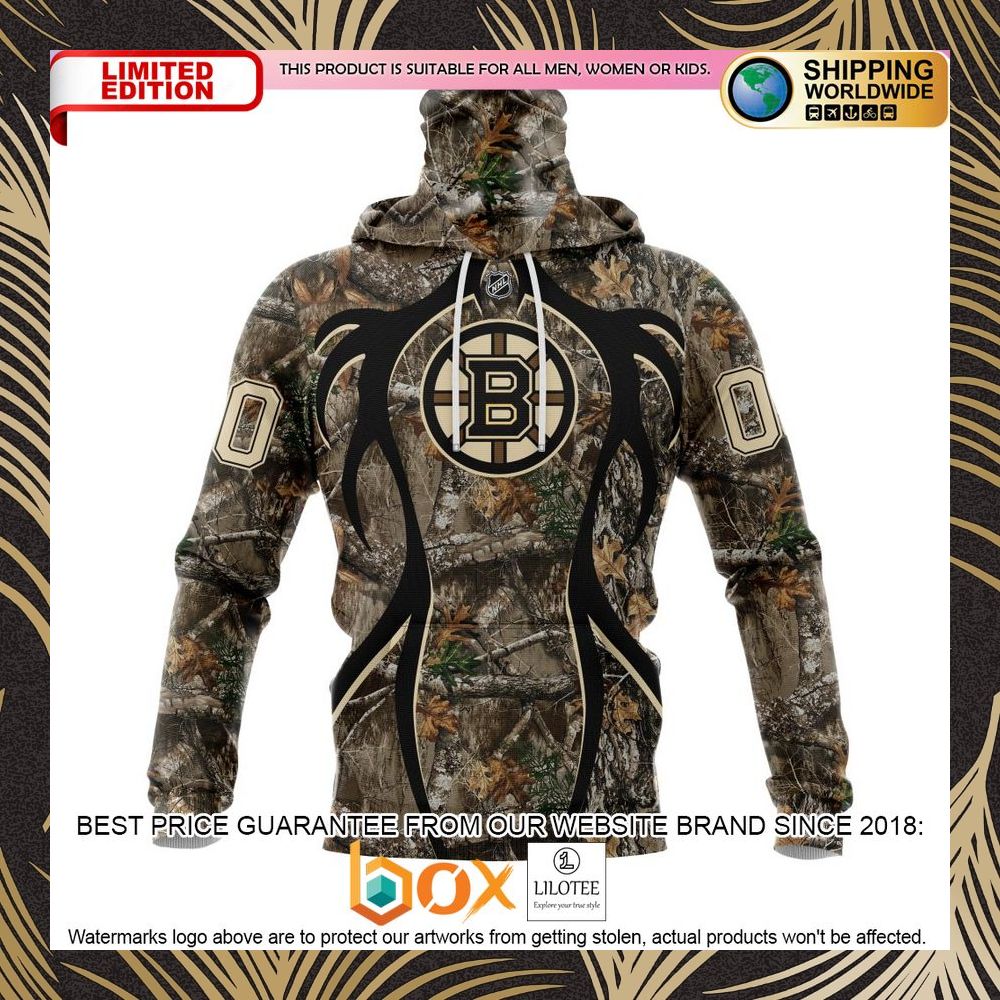 BEST NHL Boston Bruins Specialized Hunting Realtree Camo Personalized 3D Shirt, Hoodie 4