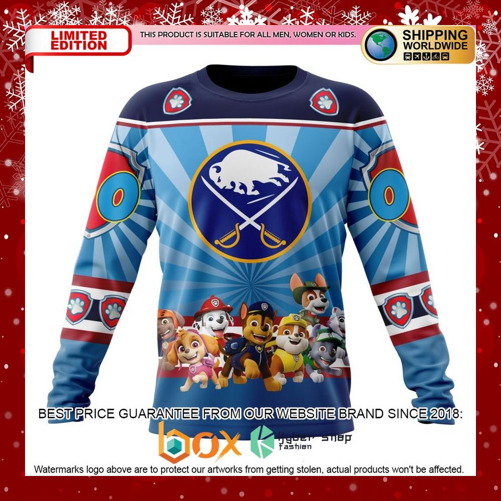 NEW NHL Buffalo Sabres Special Paw Patrol Kits Custom Shirt 32