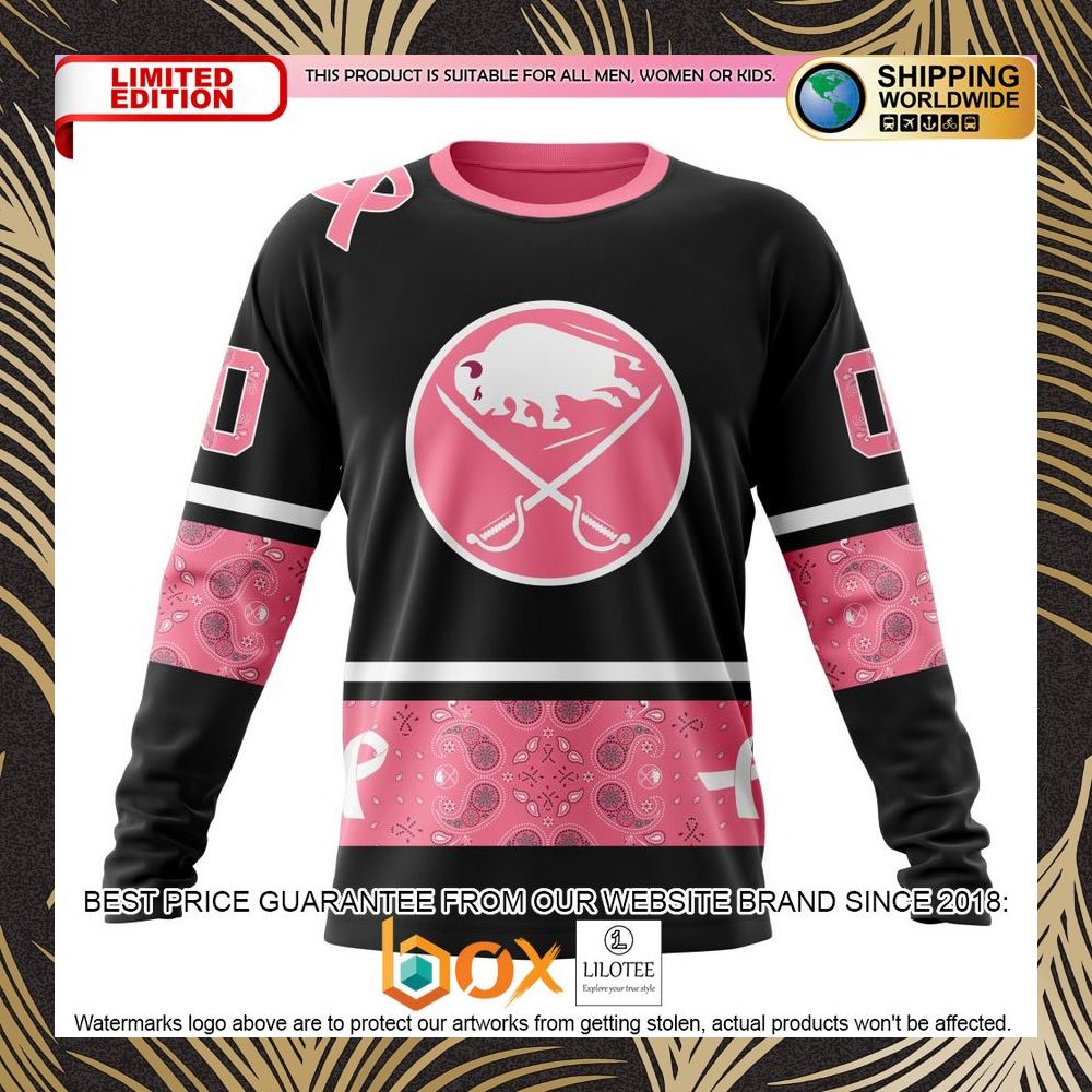 BEST NHL Buffalo Sabres Specialized Design In Classic Style With Paisley! WE WEAR PINK BREAST CANCER Personalized 3D Shirt, Hoodie 6