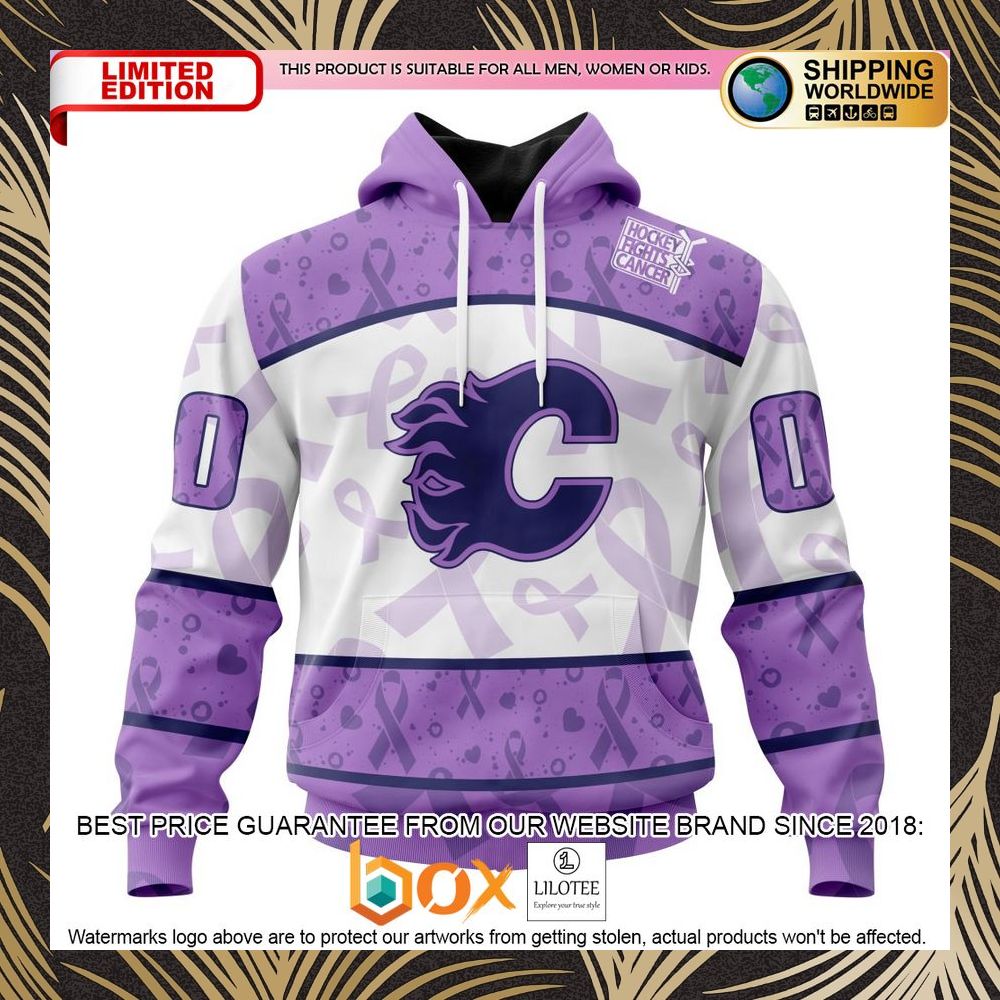 BEST NHL Calgary Flames Special Lavender Fight Cancer Personalized 3D Shirt, Hoodie 1