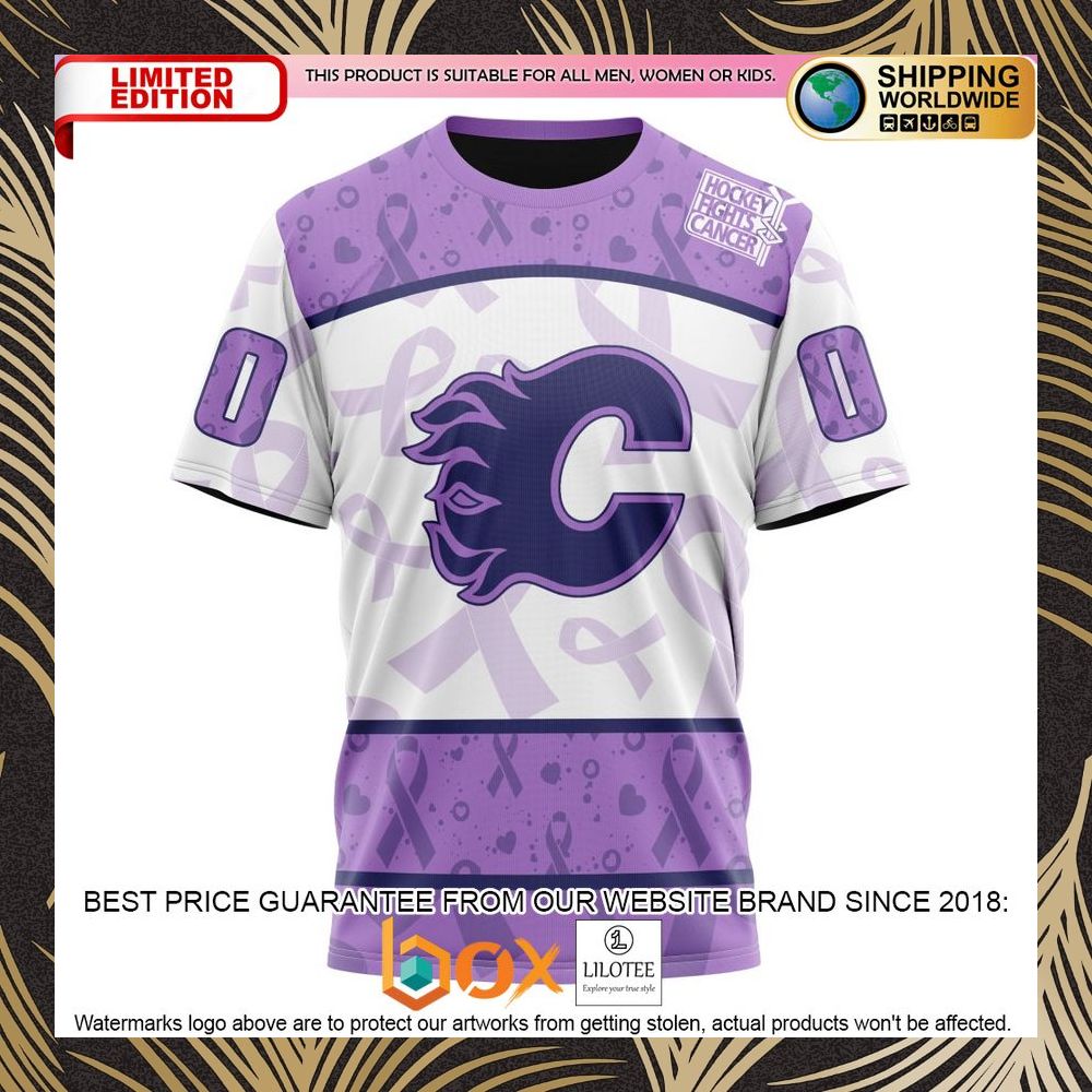 BEST NHL Calgary Flames Special Lavender Fight Cancer Personalized 3D Shirt, Hoodie 8