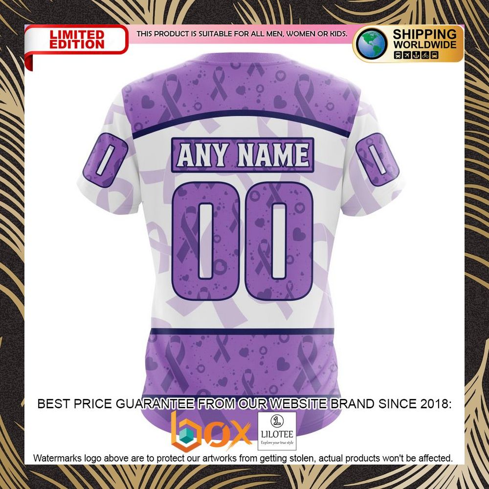 BEST NHL Calgary Flames Special Lavender Fight Cancer Personalized 3D Shirt, Hoodie 9