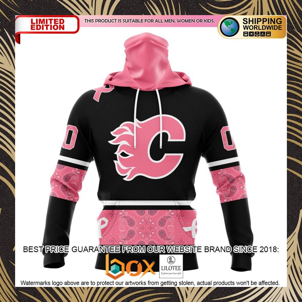BEST NHL Calgary Flames Specialized Design In Classic Style With Paisley! WE WEAR PINK BREAST CANCER Personalized 3D Shirt, Hoodie 4