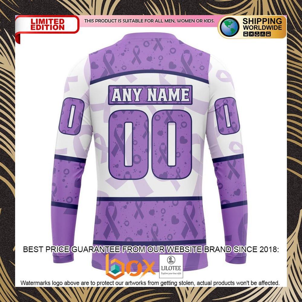 BEST NHL Carolina Hurricanes Special Lavender Fight Cancer Personalized 3D Shirt, Hoodie 7
