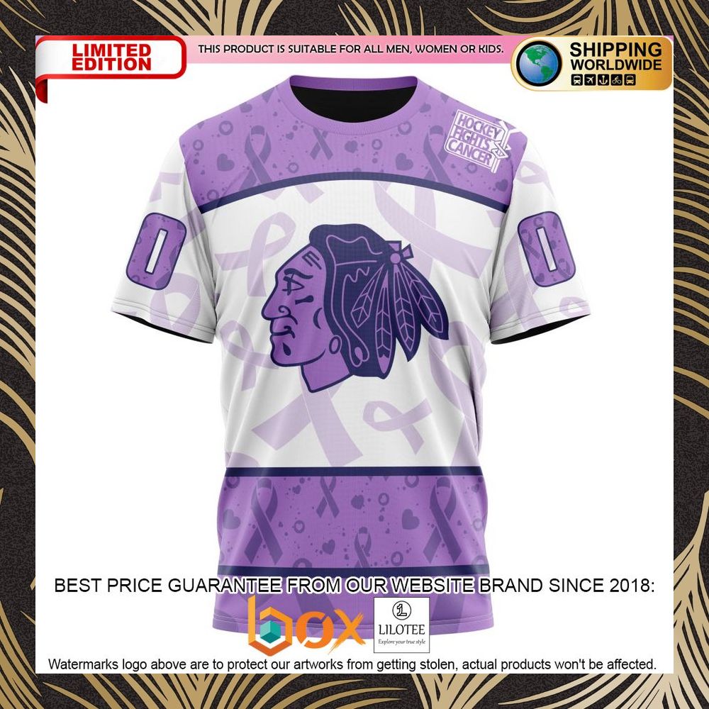 BEST NHL Chicago Blackhawks Special Lavender Fight Cancer Personalized 3D Shirt, Hoodie 8