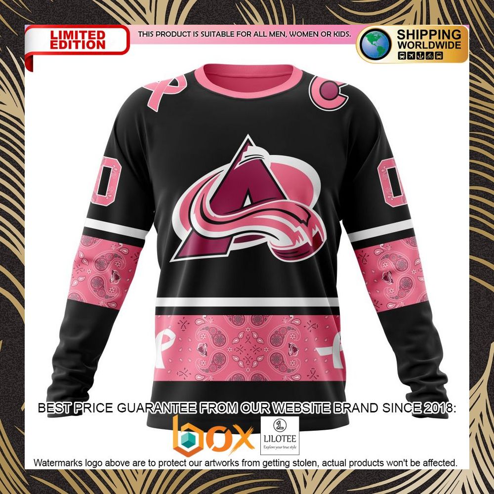 BEST NHL Colorado Avalanche Specialized Design In Classic Style With Paisley! WE WEAR PINK BREAST CANCER Personalized 3D Shirt, Hoodie 6