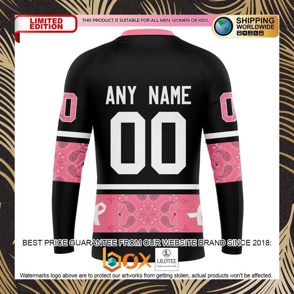 BEST NHL Columbus Blue Jackets Specialized Design In Classic Style With Paisley! WE WEAR PINK BREAST CANCER Personalized 3D Shirt, Hoodie 7