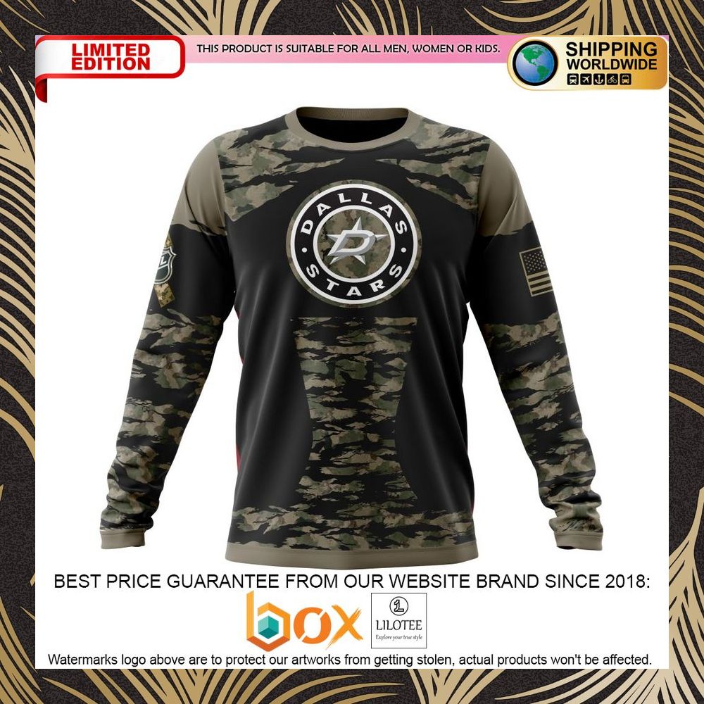 BEST NHL Dallas Stars HONORS VETERANS AND MILITARY MEMBERS Personalized 3D Shirt, Hoodie 6
