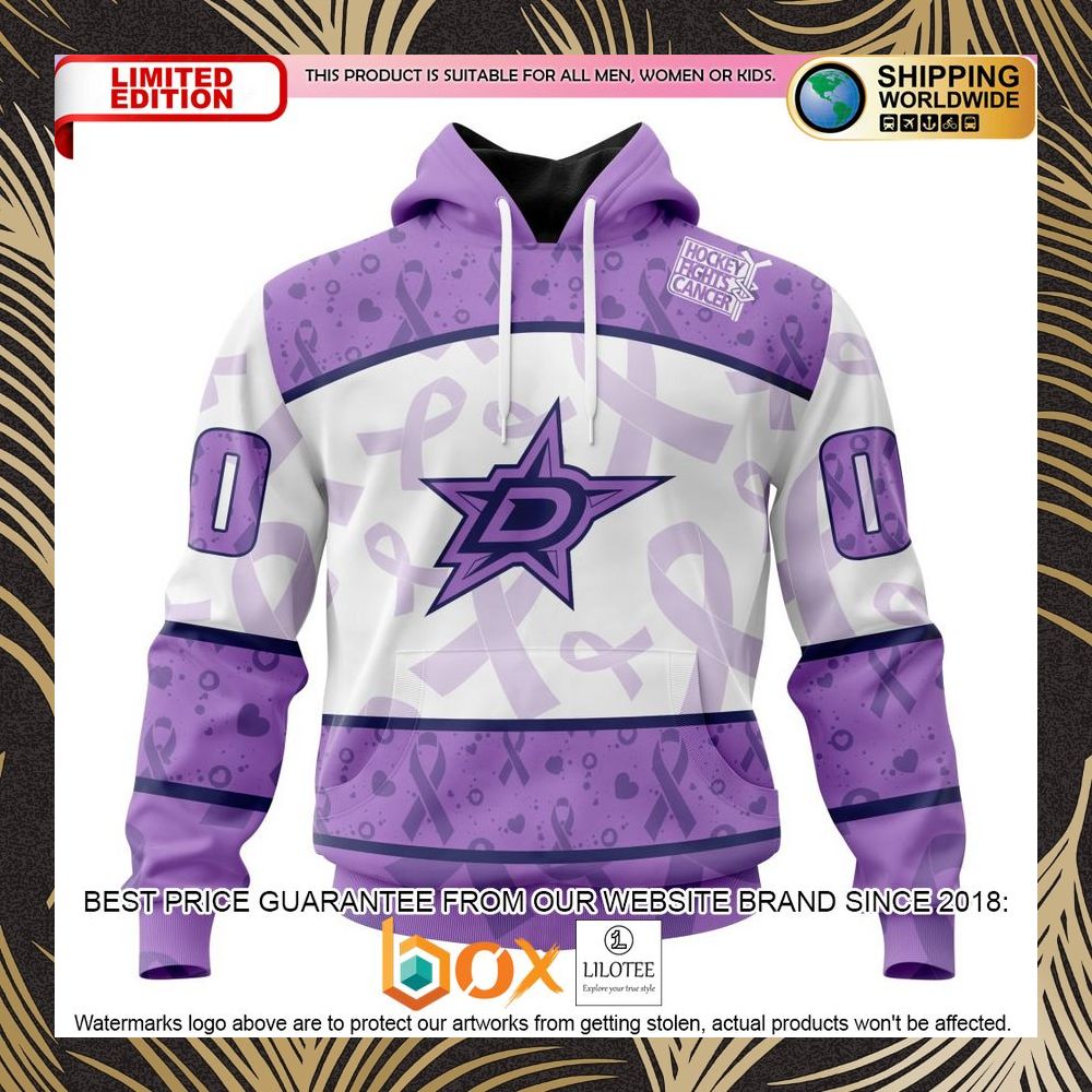 BEST NHL Dallas Stars Special Lavender Fight Cancer Personalized 3D Shirt, Hoodie 1