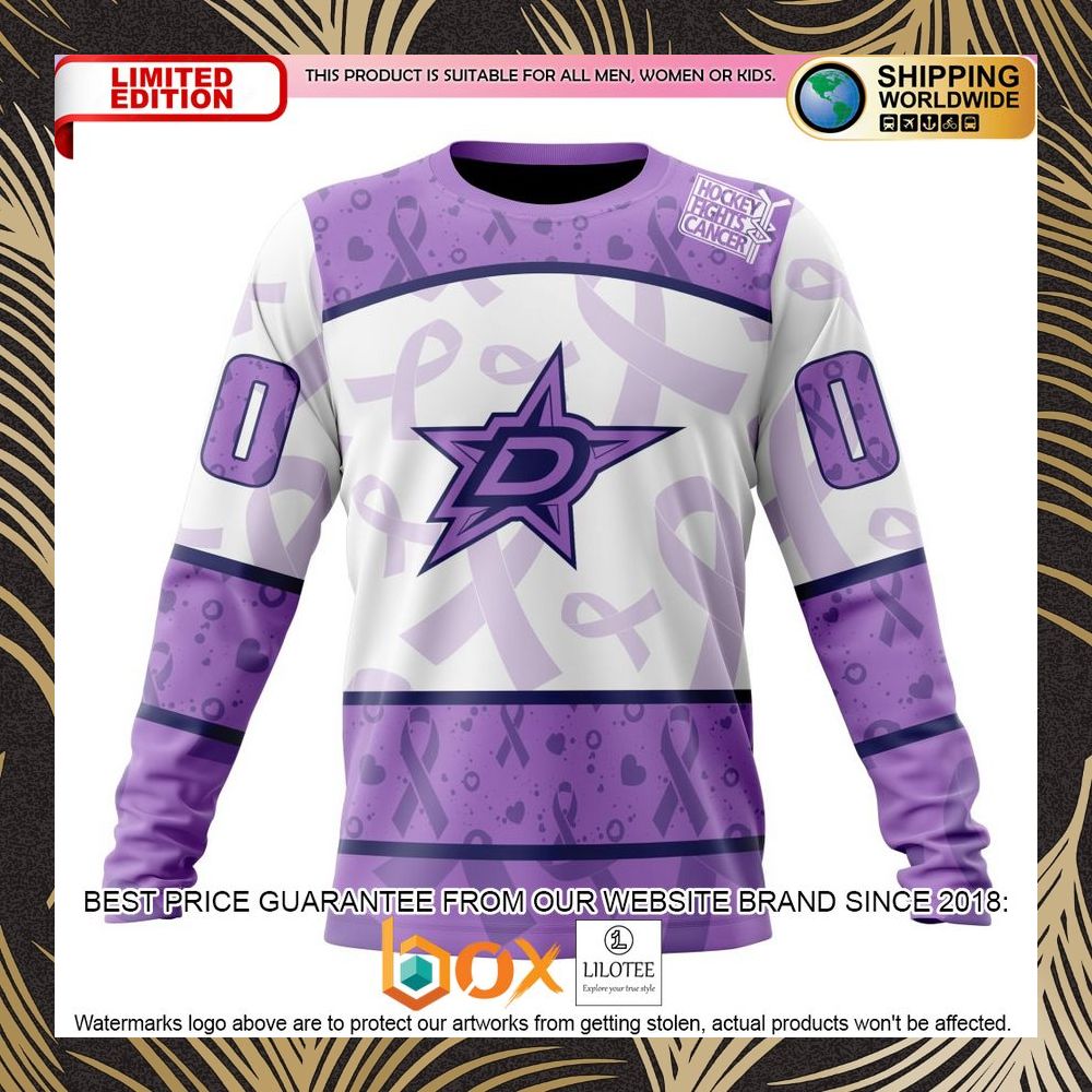 BEST NHL Dallas Stars Special Lavender Fight Cancer Personalized 3D Shirt, Hoodie 6