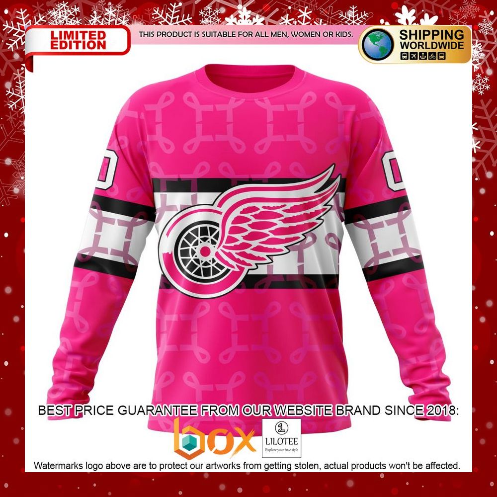 HOT Detroit Red Wings Breast Cancer CUSTOM Shirt, Hoodie 6