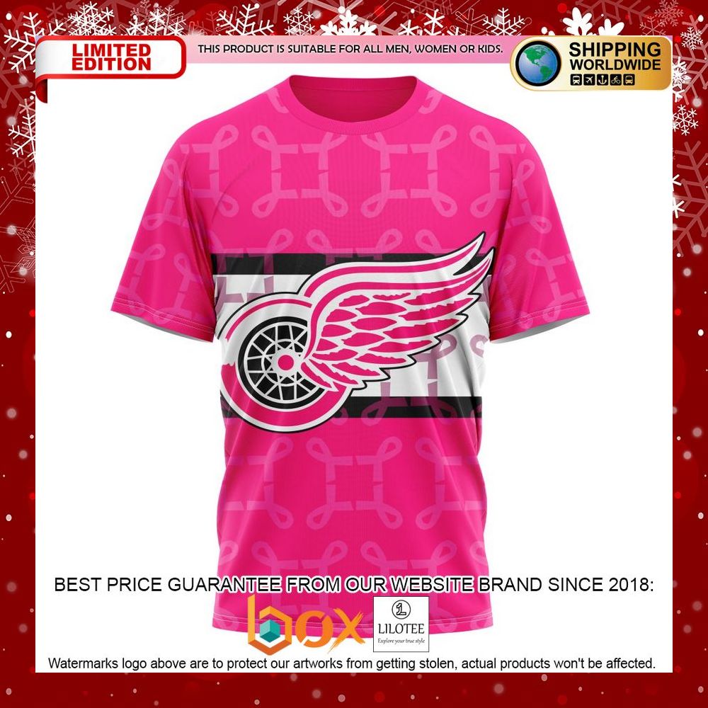 HOT Detroit Red Wings Breast Cancer CUSTOM Shirt, Hoodie 8