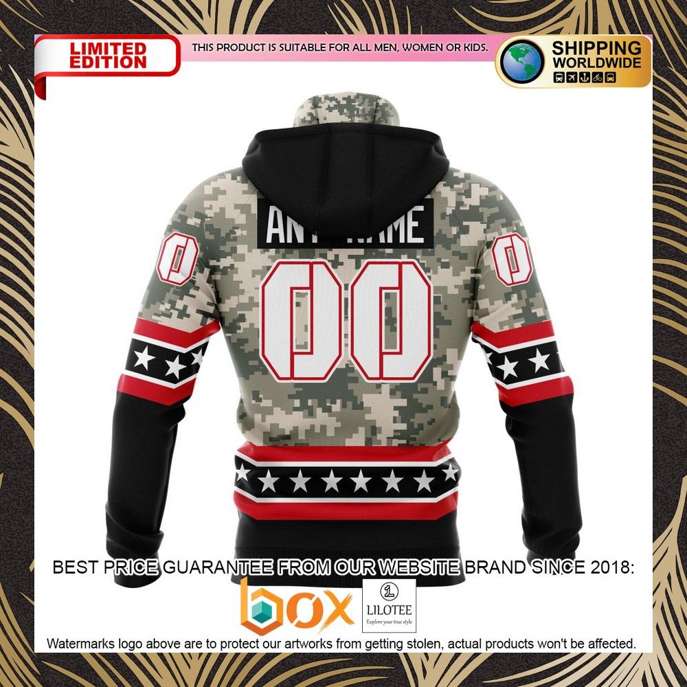 BEST NHL Detroit Red Wings Honor Military With Camo Color Personalized 3D Shirt, Hoodie 5