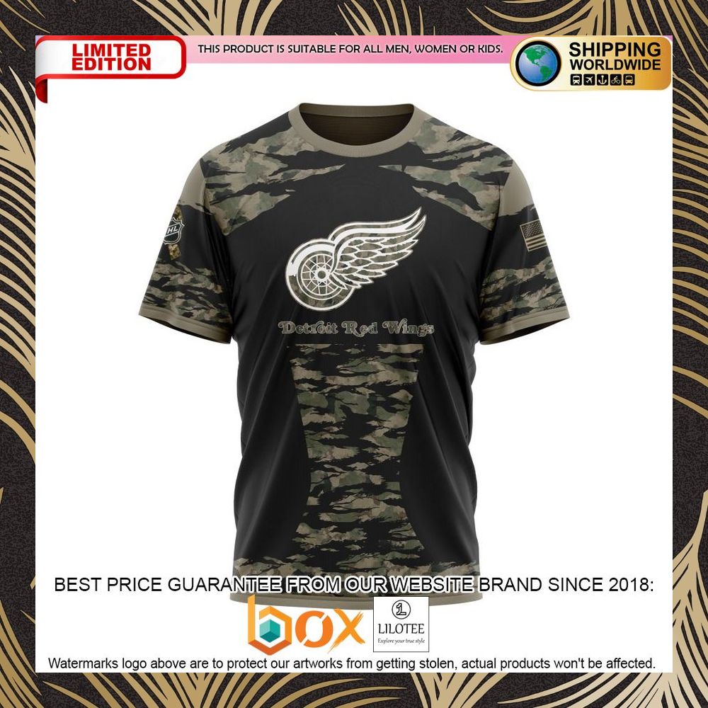BEST NHL Detroit Red Wings HONORS VETERANS AND MILITARY MEMBERS Personalized 3D Shirt, Hoodie 8
