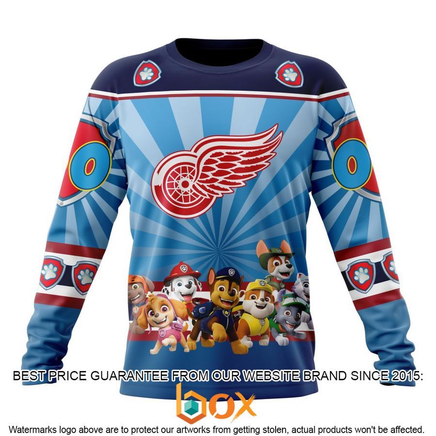 NEW NHL Detroit Red Wings Special Paw Patrol Kits Custom Shirt 23