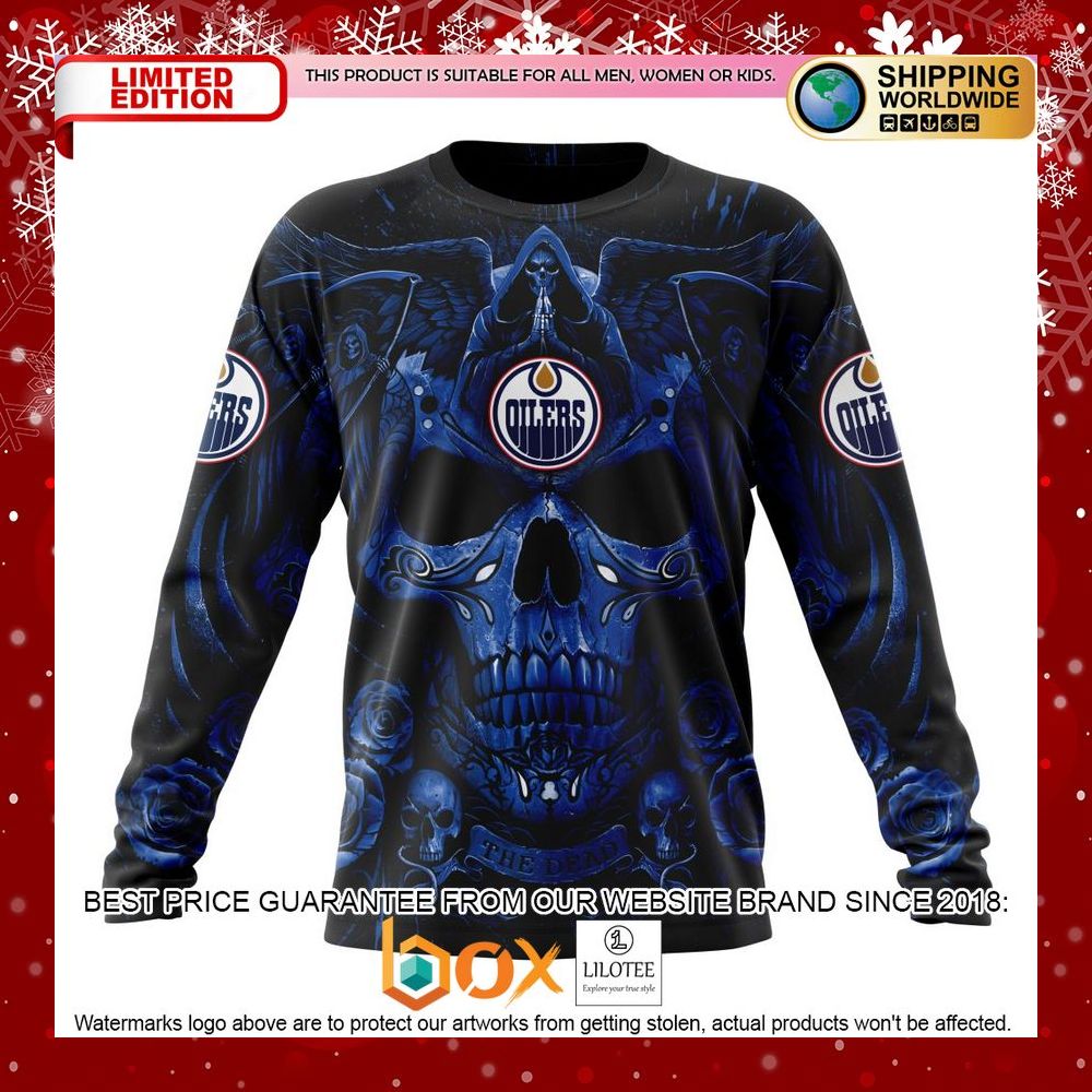 HOT Edmonton Oilers Skull Art CUSTOM Shirt, Hoodie 6