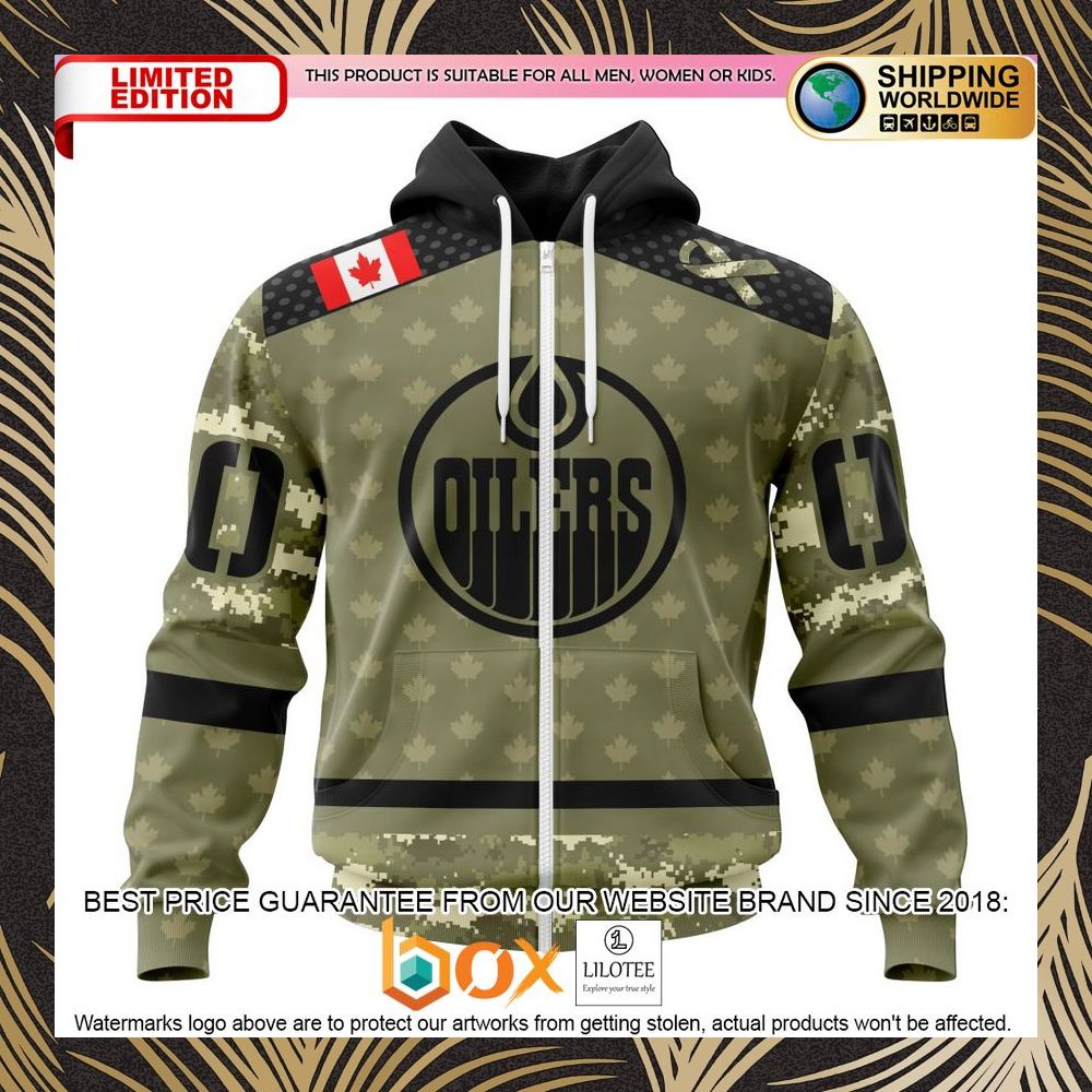 BEST NHL Edmonton Oilers Special Camo Military Appreciation Personalized 3D Shirt, Hoodie 2