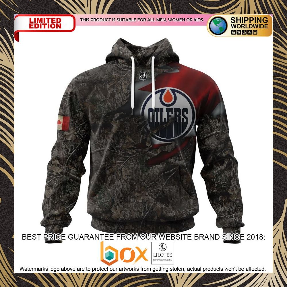 BEST NHL Edmonton Oilers Specialized Hunting Camo Realtree Personalized 3D Shirt, Hoodie 1