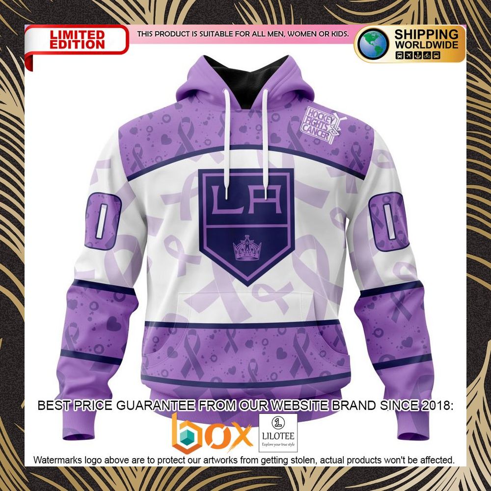 BEST NHL Los Angeles Kings Special Lavender Fight Cancer Personalized 3D Shirt, Hoodie 1