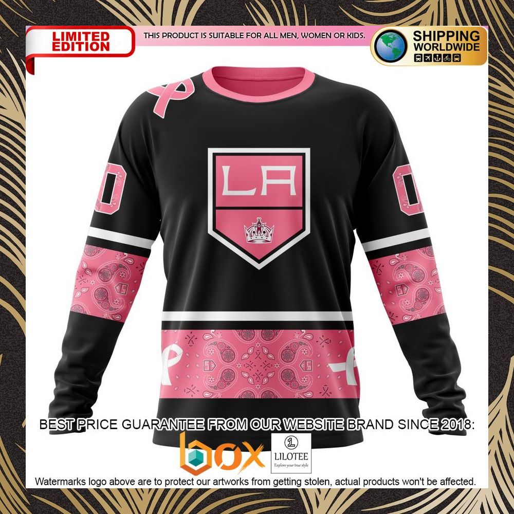 BEST NHL Los Angeles Kings Specialized Design In Classic Style With Paisley! WE WEAR PINK BREAST CANCER Personalized 3D Shirt, Hoodie 6