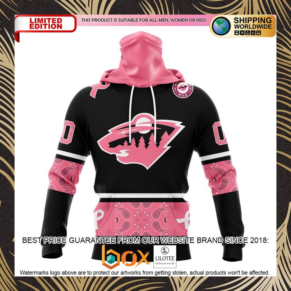 BEST NHL Minnesota Wild Specialized Design In Classic Style With Paisley! WE WEAR PINK BREAST CANCER Personalized 3D Shirt, Hoodie 4