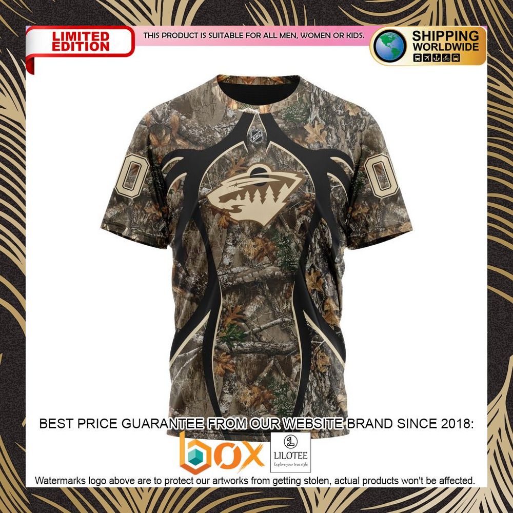 BEST NHL Minnesota Wild Specialized Hunting Realtree Camo Personalized 3D Shirt, Hoodie 8