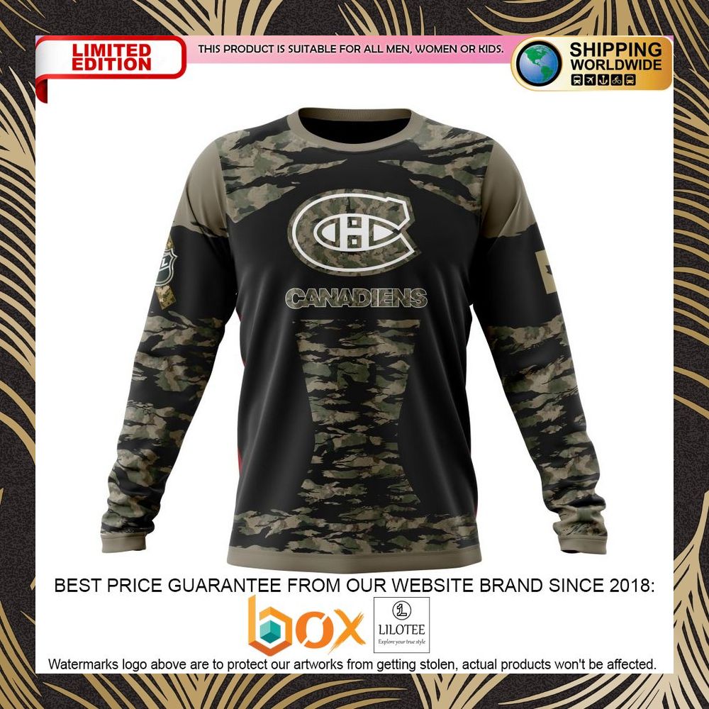 BEST NHL Montreal Canadiens HONORS VETERANS AND MILITARY MEMBERS Personalized 3D Shirt, Hoodie 6