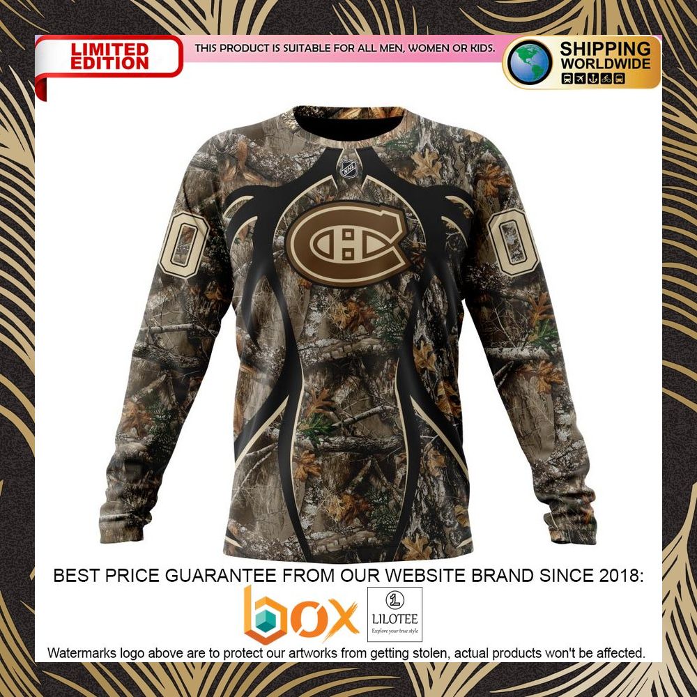 BEST NHL Montreal Canadiens Specialized Hunting Realtree Camo Personalized 3D Shirt, Hoodie 6