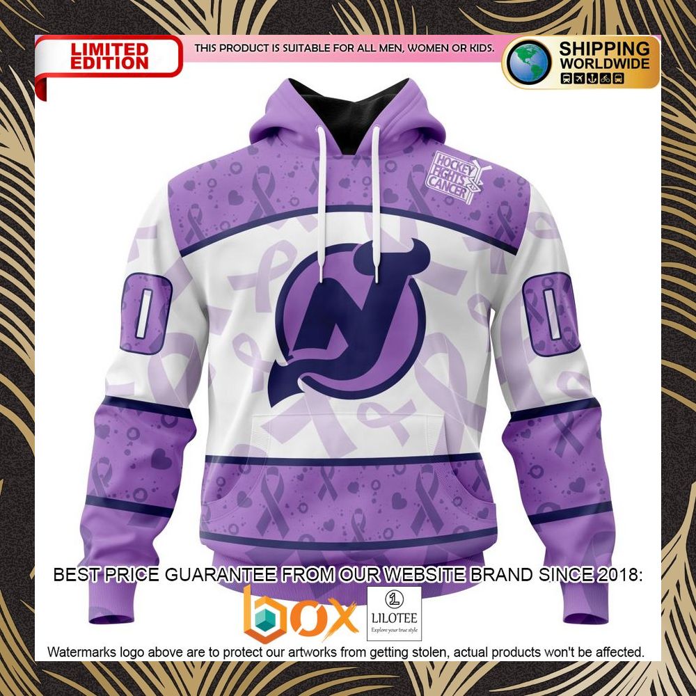 BEST NHL New Jersey Devils Special Lavender Fight Cancer Personalized 3D Shirt, Hoodie 1