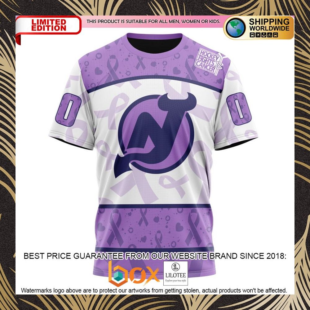 BEST NHL New Jersey Devils Special Lavender Fight Cancer Personalized 3D Shirt, Hoodie 8
