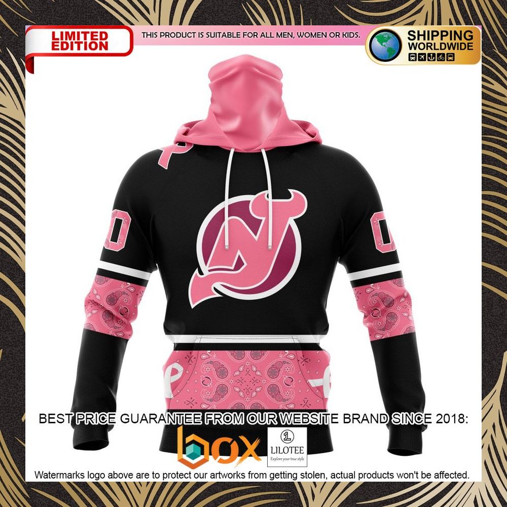 BEST NHL New Jersey Devils Specialized Design In Classic Style With Paisley! WE WEAR PINK BREAST CANCER Personalized 3D Shirt, Hoodie 4