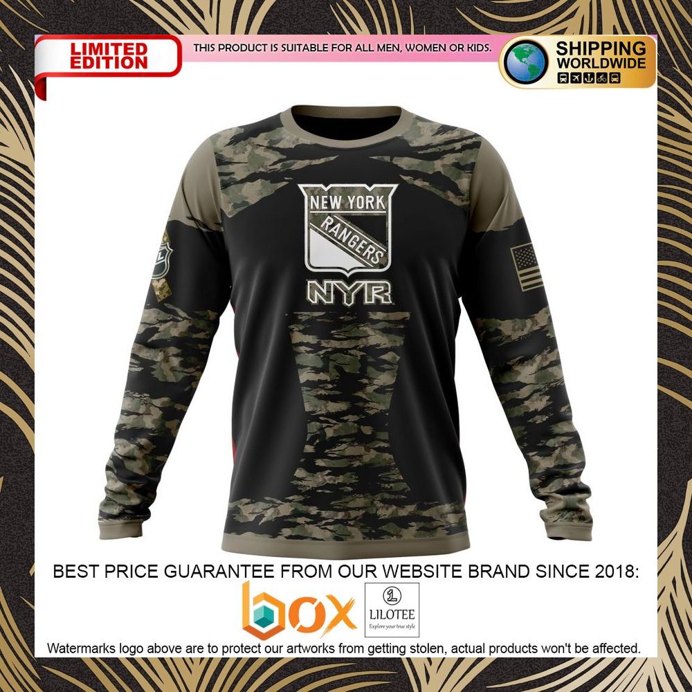 BEST NHL New York Rangers HONORS VETERANS AND MILITARY MEMBERS Personalized 3D Shirt, Hoodie 6