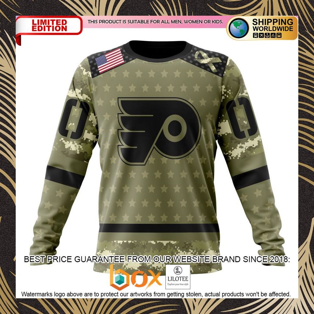 BEST NHL Philadelphia Flyers Special Camo Military Appreciation Personalized 3D Shirt, Hoodie 6