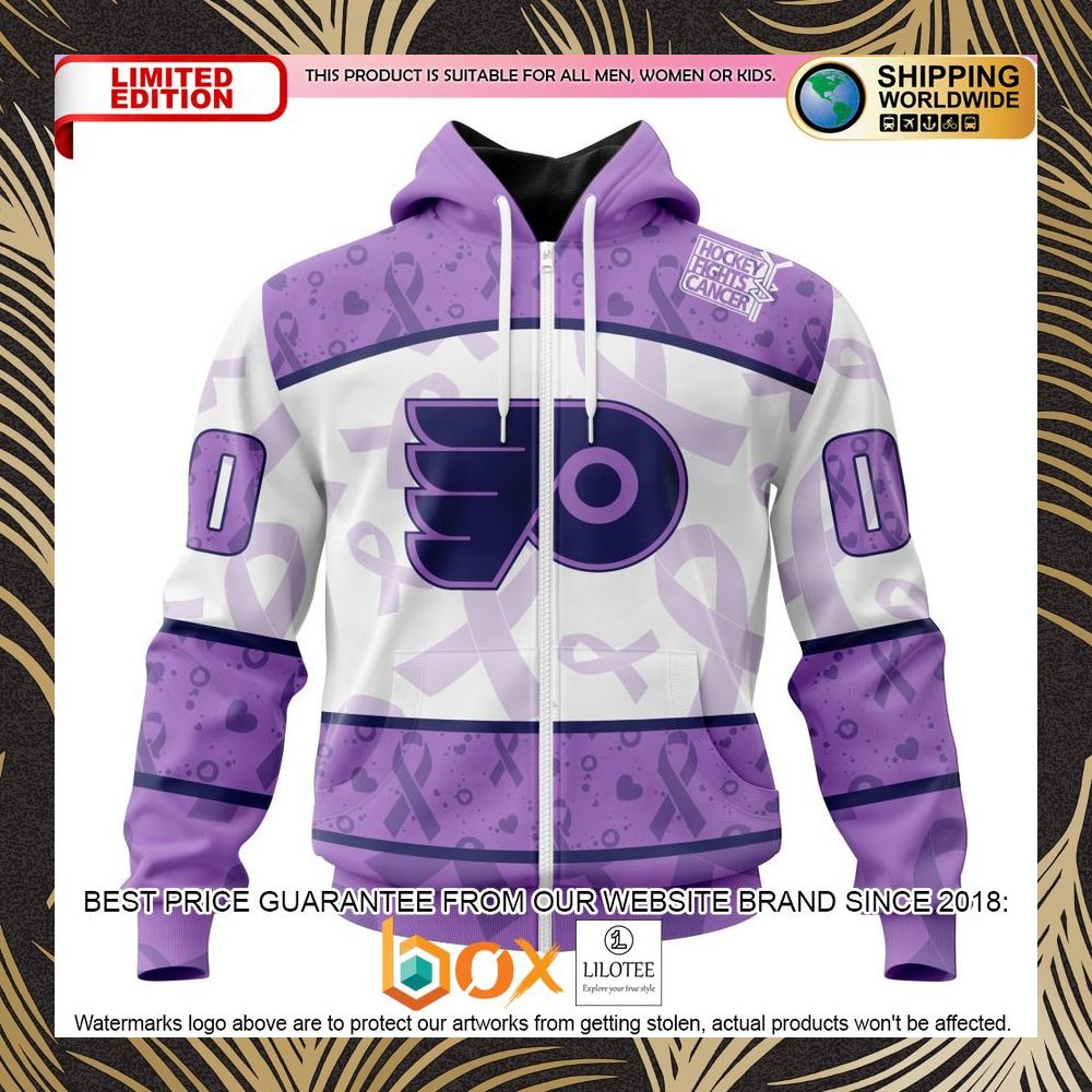 BEST NHL Philadelphia Flyers Special Lavender Fight Cancer Personalized 3D Shirt, Hoodie 2