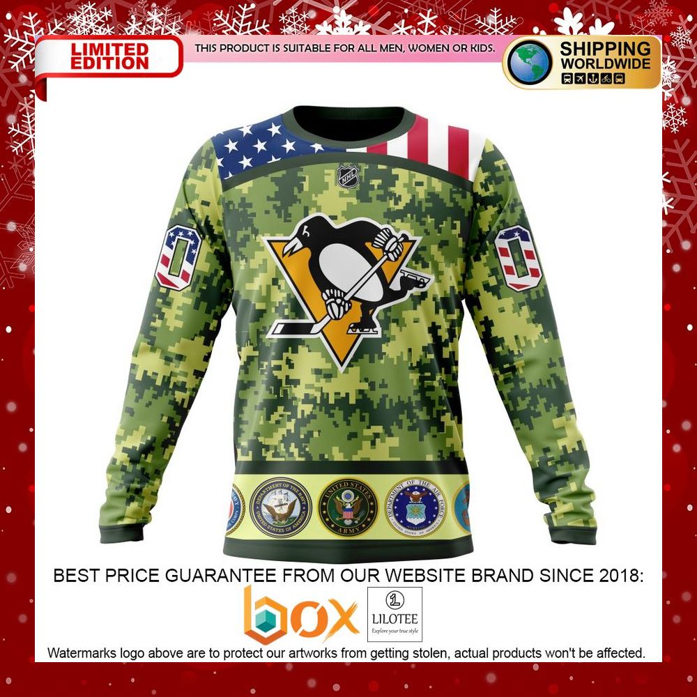HOT Pittsburgh Penguins Honor Military With Camo CUSTOM Shirt, Hoodie 6