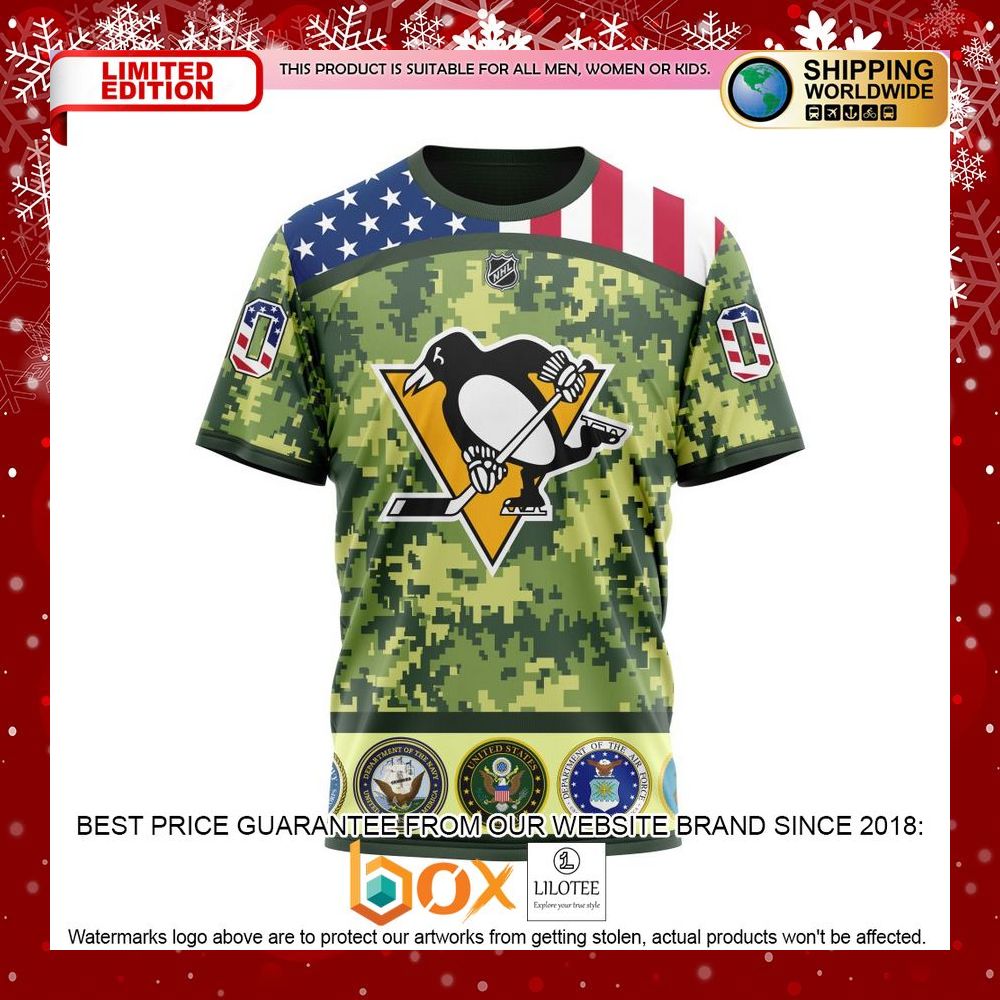 HOT Pittsburgh Penguins Honor Military With Camo CUSTOM Shirt, Hoodie 8