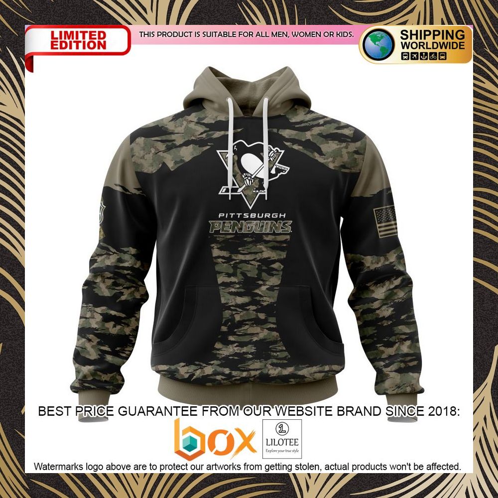 BEST NHL Pittsburgh Penguins HONORS VETERANS AND MILITARY MEMBERS Personalized 3D Shirt, Hoodie 1