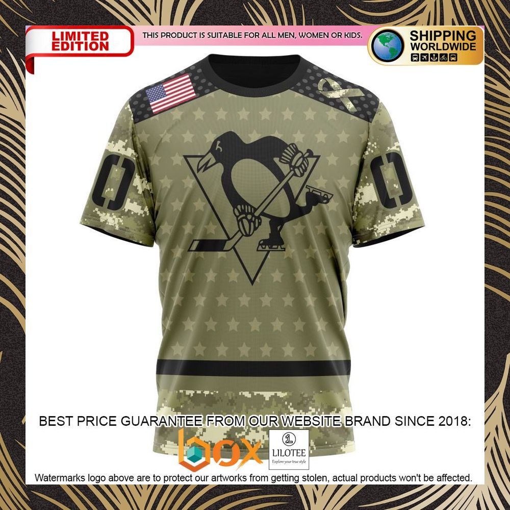 BEST NHL Pittsburgh Penguins Special Camo Military Appreciation Personalized 3D Shirt, Hoodie 8