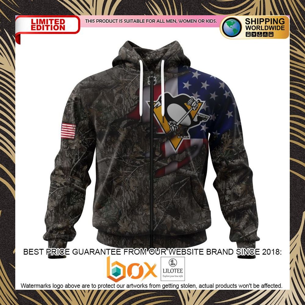 BEST NHL Pittsburgh Penguins Specialized Hunting Camo Realtree Personalized 3D Shirt, Hoodie 2